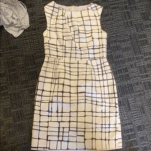 Cream and black dress